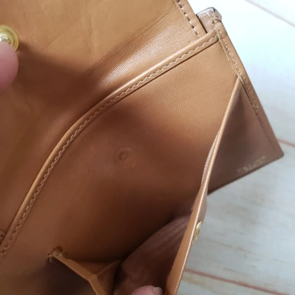 Authentic Celine Paris Macadam Dark Brown Tan Bifold Wallet Unisex Vintage